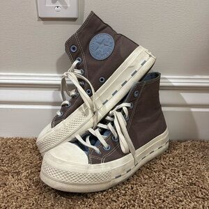 BROWN/BLUE PLATFORM CONVERSE